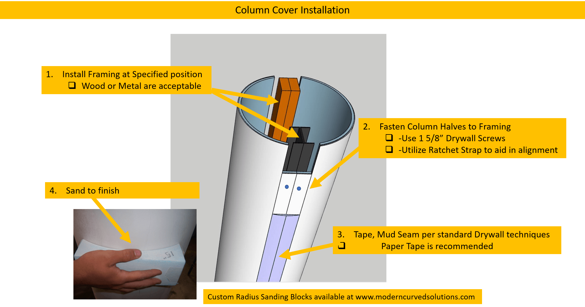 How to Install and Finish Column Wraps