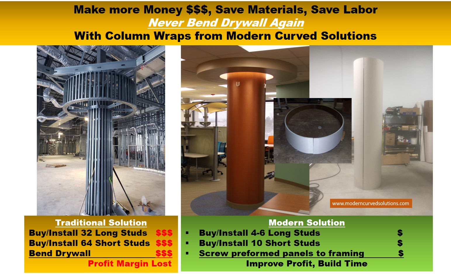 Save Monely on Interior Column Wraps